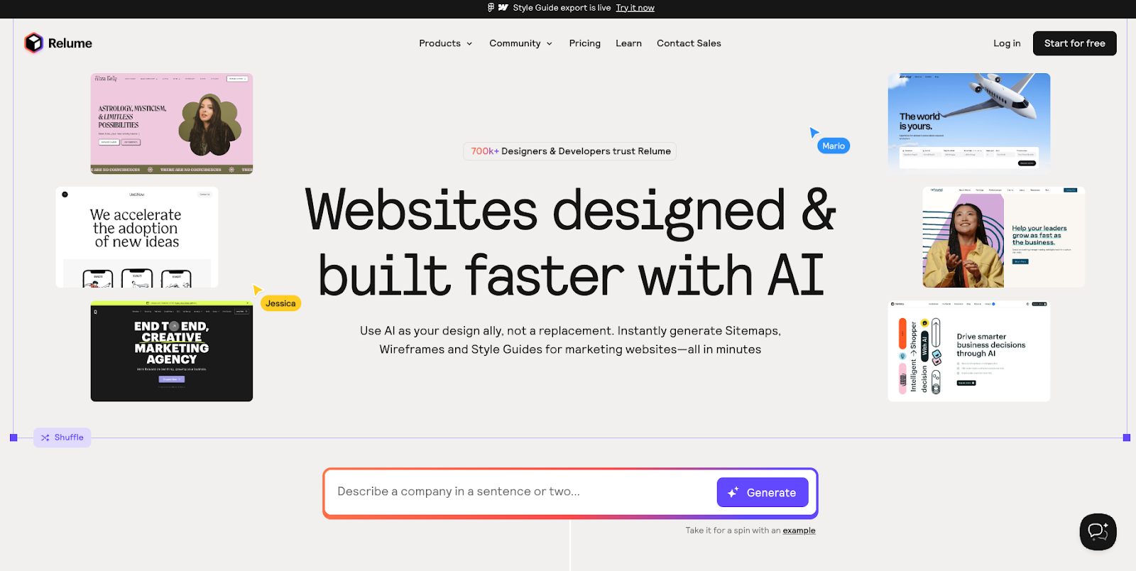 Relume website